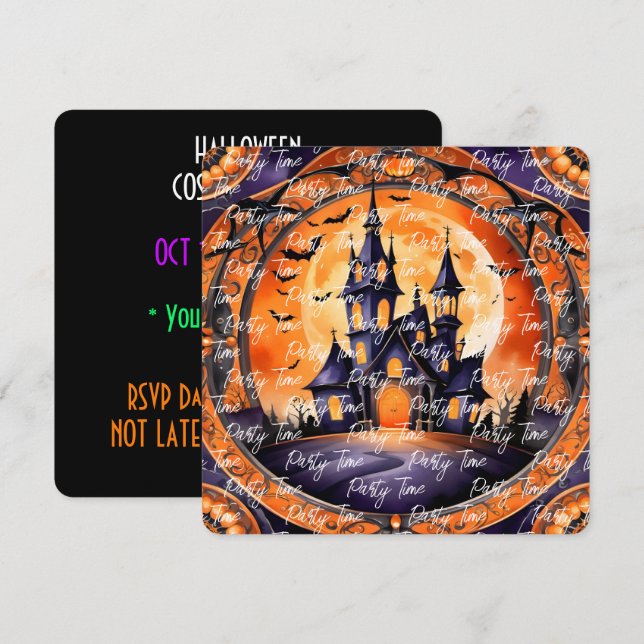 Invitación Popular Colección de Calabaza de Halloween de otoñ (Anverso / Reverso)