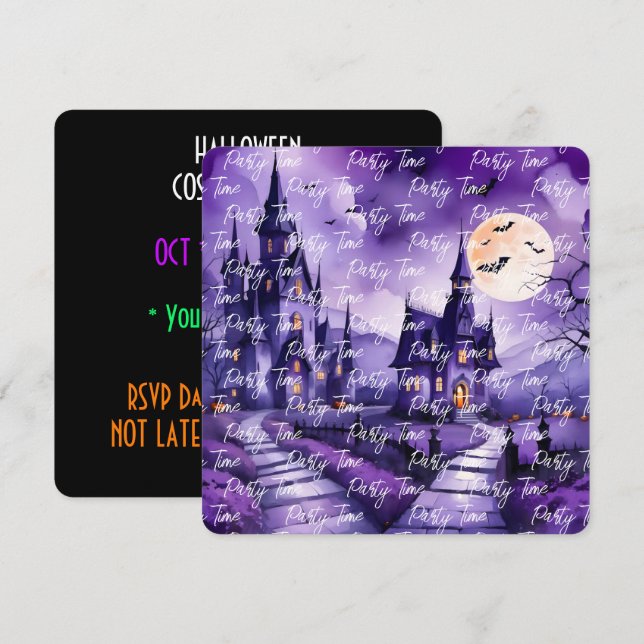 Invitación Popular Colección de otoño de calabaza Halloween (Anverso / Reverso)
