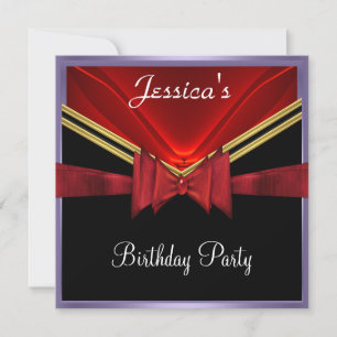 Invitación popular de fiesta negra roja