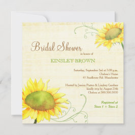 Invitación Populares girasoles y duchas nupciales