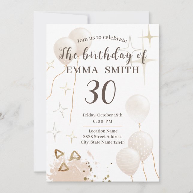 Invitación por 30 años (Anverso)