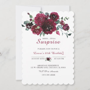 Invitación Por 80.º Fiesta sorpresa de cumpleaños