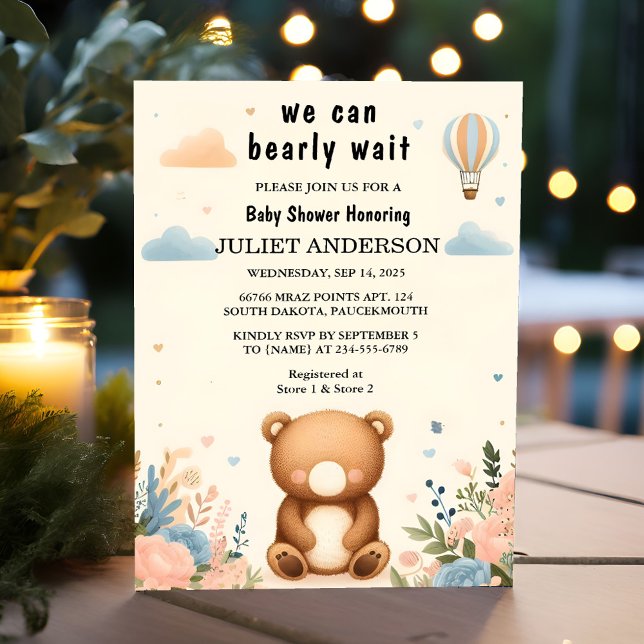 Invitación Por Animal Cub Boho Podemos Esperar Baby Shower (Subido por el creador)