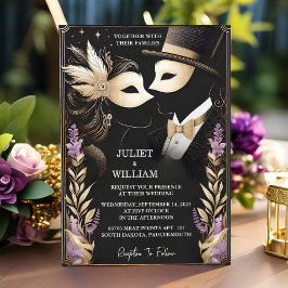 Invitación Por código de vestir Prom Disfraz Masquerade Ball 