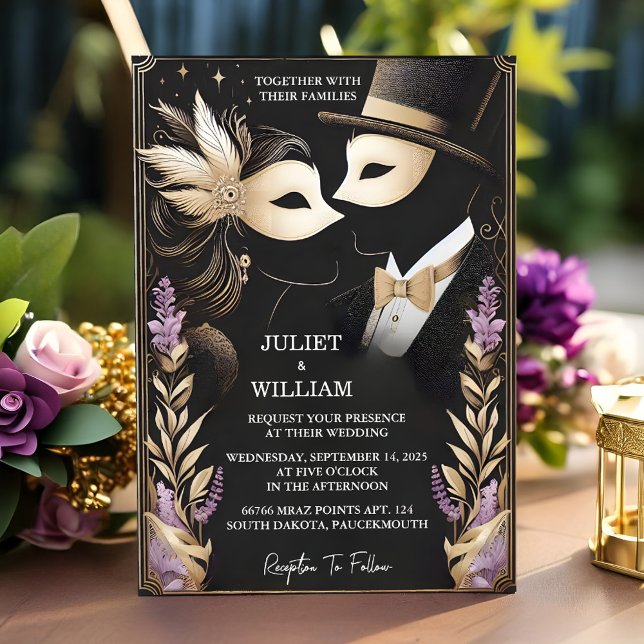 Invitación Por código de vestir Prom Disfraz Masquerade Ball  (Subido por el creador)