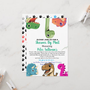 Invitación por correo Cute Dinosaur Baby Shower 