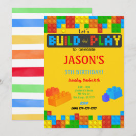 Invitación por cumpleaños por bloques