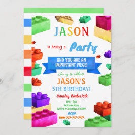 Invitación por cumpleaños por bloques