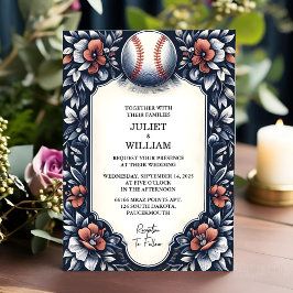 Invitación Por el Boda de béisbol Champion Team Ball Field Pi