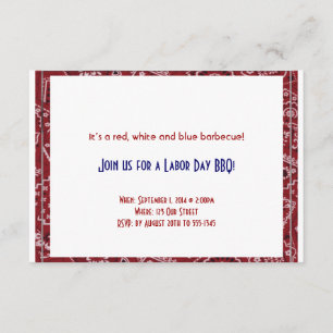 Invitación por el Día del Trabajo del Marco Rojo