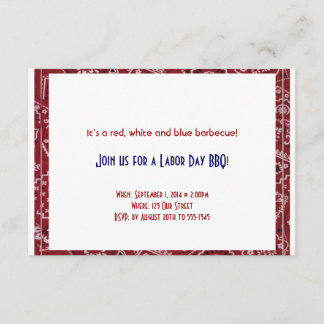 Invitación por el Día del Trabajo del Marco Rojo