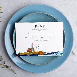 Invitación Por el mar RSVP