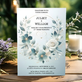 Invitación Por Fancy Metalizado Glam Shiny High-End Silver Bo