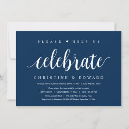 Invitación Por favor ayúdanos a celebrar, Elopement post Boda