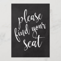 Por Favor Encuentre Su Asiento Señal Asequible Piz