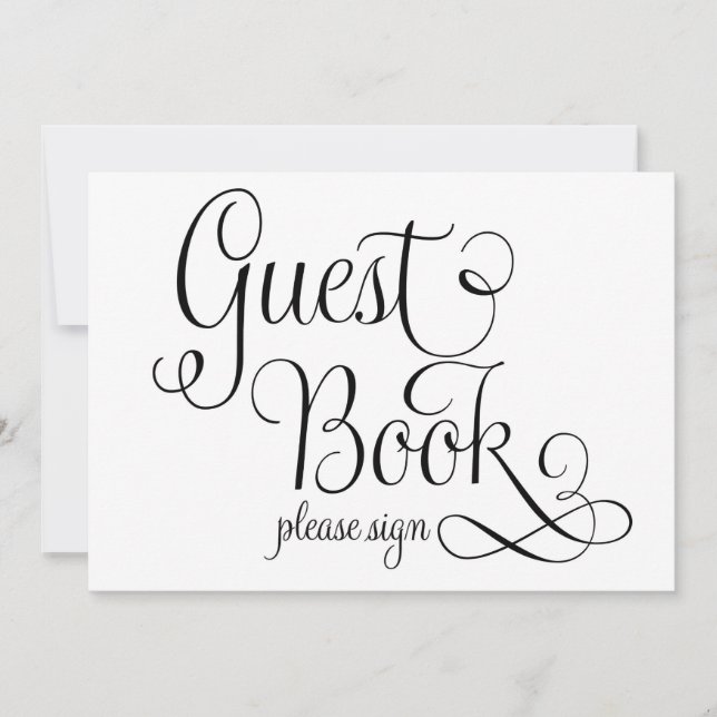 Invitación Por favor firme la señal de la boda, (Anverso)