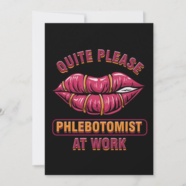 Invitación Por Favor Phlebotomist Phlebotomy Limite Sangre Gi (Anverso)