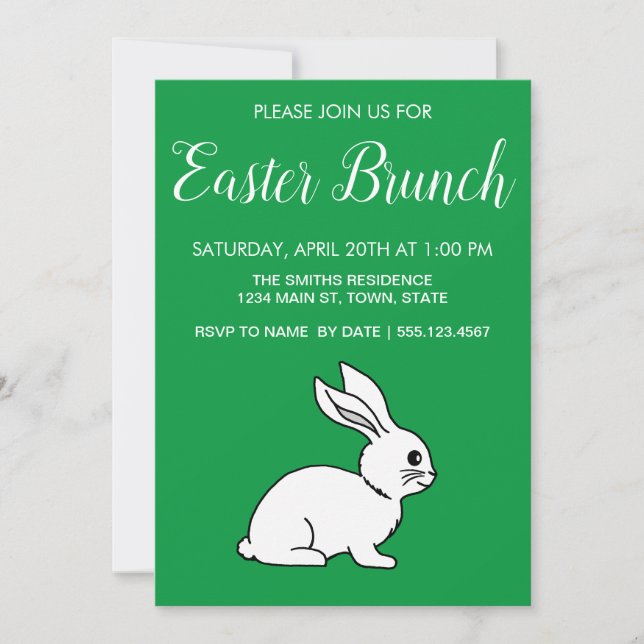 Invitación Por Favor, Únete A Nosotros Para El Brunch De Pasc (Anverso)