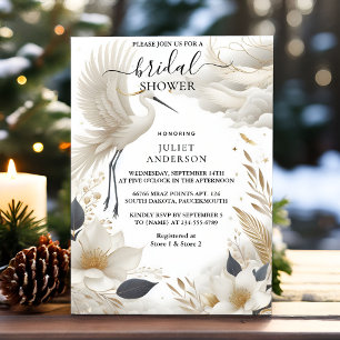 Invitación Por Feather Asian Sky Cloud Crane Fun Bridal Showe