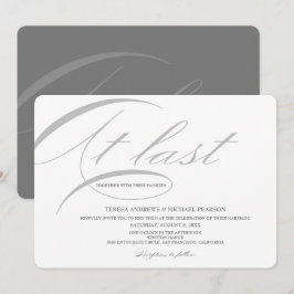 Invitación Por fin caligrafía Boda Minimalista moderno