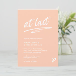Invitación Por fin una tipografía moderna Boda