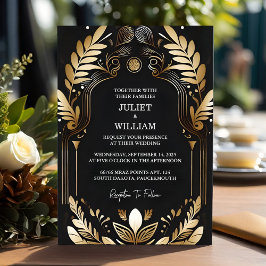Invitación Por hombres discípulos adultos Tuxedo negrita Boda