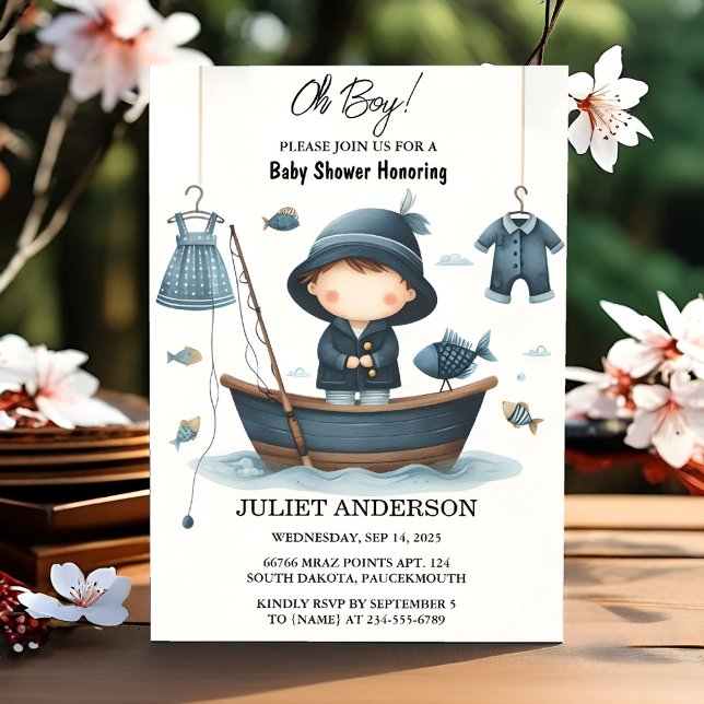 Invitación Por Hook Bait Fun Wood Little Fishman Baby Shower (Subido por el creador)