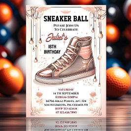 Invitación Por Moda Chica de zapatos Dulce 16 Cumpleaños De L