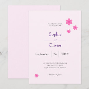 invitación por motivos de Rosa