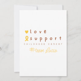 Invitación por nombre personalizado para cáncer in