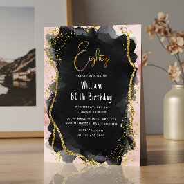 Invitación Por Retro Fun Humor Adulto Feliz Moda 80 cumpleaño