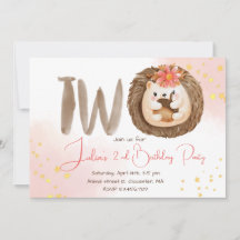 Invitación por segundo cumpleaños a la cobertura d