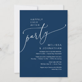 Invitación Por Siempre Felices, Boda Naval Fiesta de Elopemen