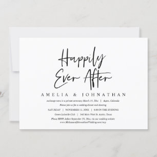 Invitación Por Siempre Felices, Cena de Boda Fugaz Invit