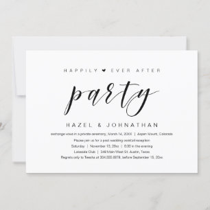 Invitación Por Siempre Felices, Fiesta de Boda Fugada