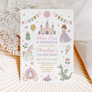 Invitación Por Siempre una Princesa: Cumpleaños de Cuento de 