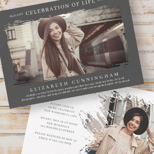 Invitación Por su celebración de la vida moderna y simple fot