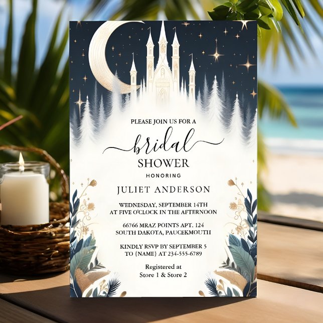 Invitación Por sueño mágico Mystical Stars Moon Bridal Shower (Subido por el creador)