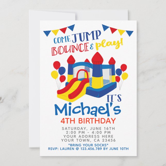 Invitación por turnos, fiesta de cumpleaños de Tra (Anverso)
