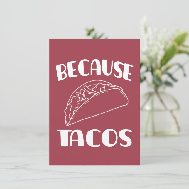 Invitación Porque los tacos (Anverso de pie)