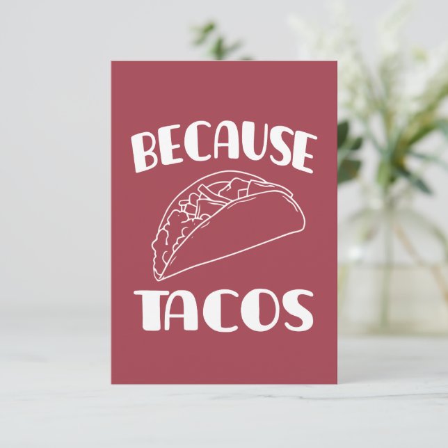 Invitación Porque los tacos (Anverso de pie)
