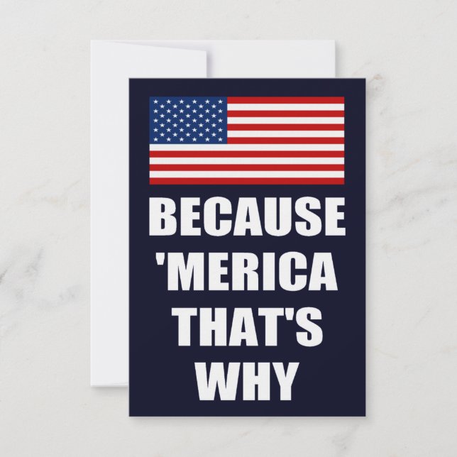 Invitación Porque 'MERICA que es porqué es patriótico vaya de (Anverso)