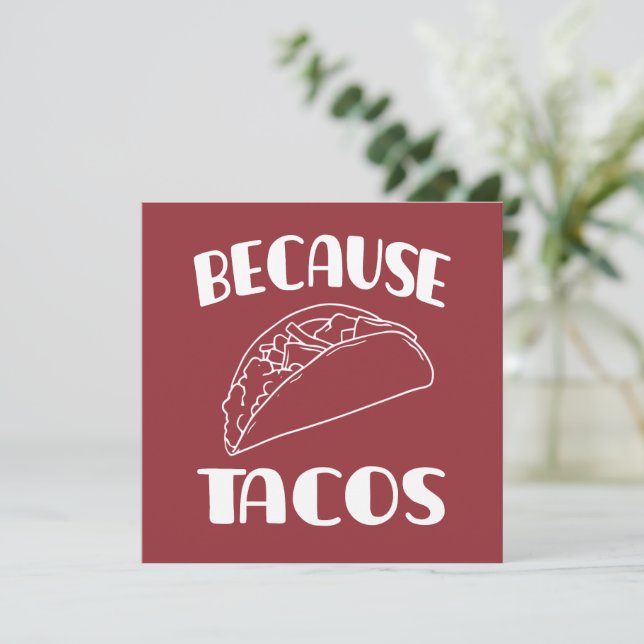 Invitación Porque Tacos       (Anverso de pie)