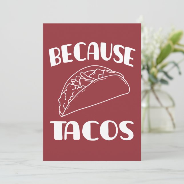 Invitación Porque Tacos       (Anverso de pie)