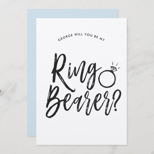 Invitación Portaarrhajas | Estilo de Letra Personalizado para (Anverso / Reverso)