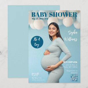 Invitación Portada de Baby Shower Magazine