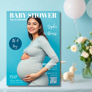 Invitación Portada de Baby Shower Magazine