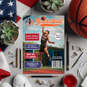 Invitación Portada de la revista American Boy Basketball Bird