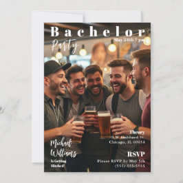 Invitación Portada de la revista Bacheler Party