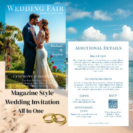 Invitación Portada de la revista Beach Wedding